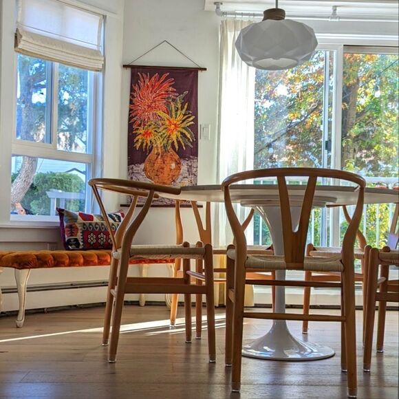 Mid Century Tie Dye Floral Wall Hanging - Picture 2 of 2